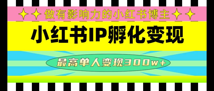 某收费培训-小红书IP孵化变现：做有影响力的小红书博主插图