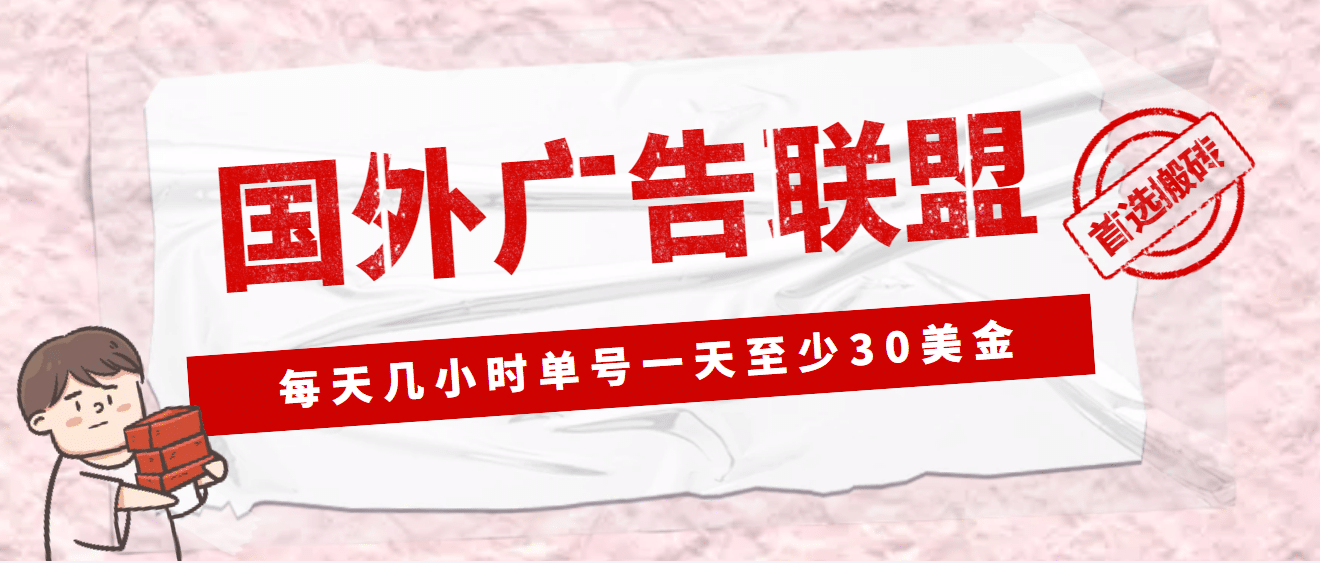 外面收费1980最新国外LEAD广告联盟搬砖项目，单号一天至少30美元(详细教程)插图