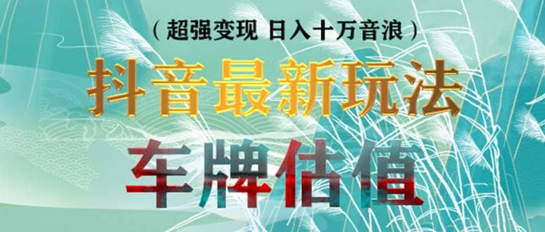 抖音最新无人直播变现直播车牌估值玩法项目 轻松日赚几百 【详细玩法教程】插图