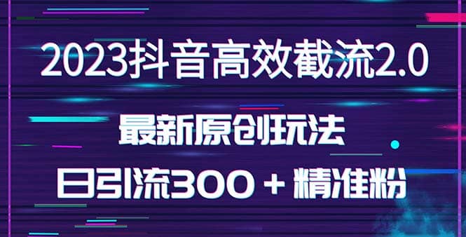 日引300＋创业粉，独家抖音高效截流2.0玩法（价值1280）插图