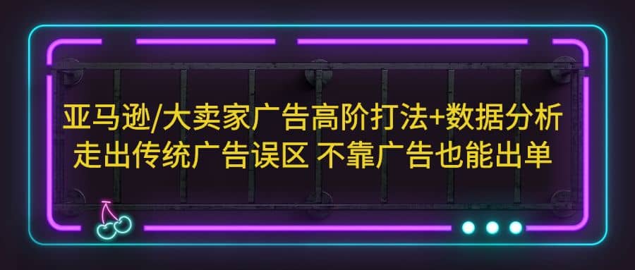 亚马逊/大卖家广告高阶打法 数据分析，走出传统广告误区 不靠广告也能出单插图