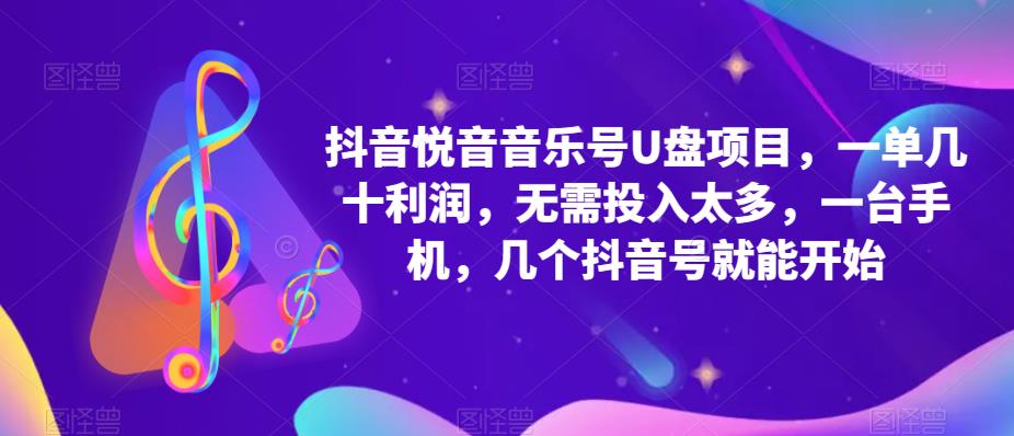 抖音音乐号U盘项目 一单几十利润 无需投入太多 一台手机 几个抖音号就开始插图