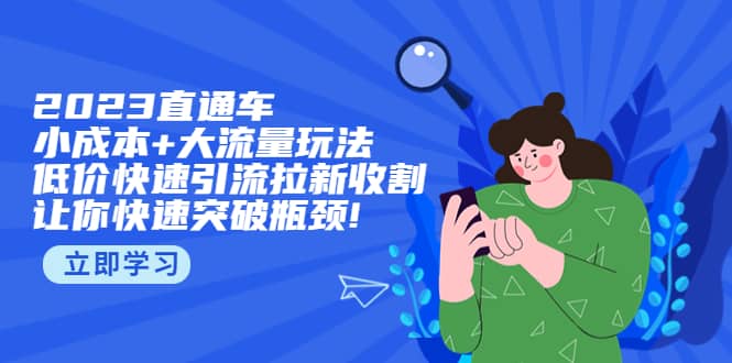 2023直通小成本 大流量玩法，低价快速引流拉新收割，让你快速突破瓶颈插图