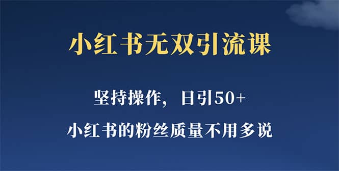 小红书无双课一天引50 女粉，不用做视频发视频，小白也很容易上手拿到结果插图