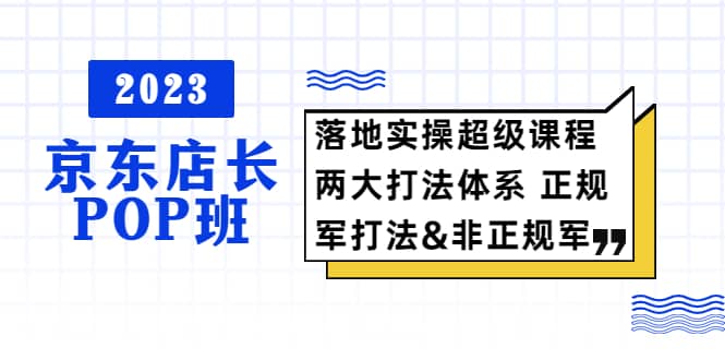 2023京东店长·POP班 落地实操超级课程 两大打法体系 正规军插图