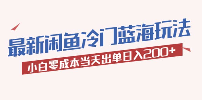 2023最新闲鱼冷门蓝海玩法，小白零成本当天出单日入200插图