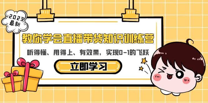 教你学会直播带货知识训练营，听得懂、用得上、有效果，实现0-1的飞跃插图