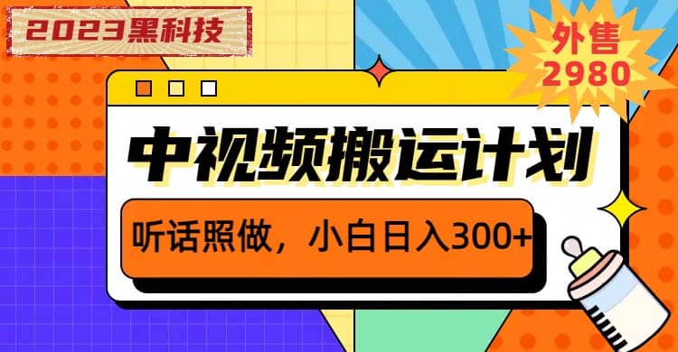 2023黑科技操作中视频撸收益，听话照做小白日入300 的项目插图