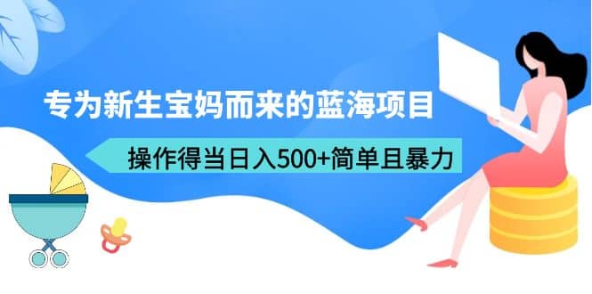 专为新生宝妈而来的蓝海项目，操作得当日入500 简单且暴力（教程 工具）插图