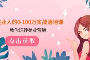 美业人的0-100万实战落地课，教你玩转美业营销（43节课）